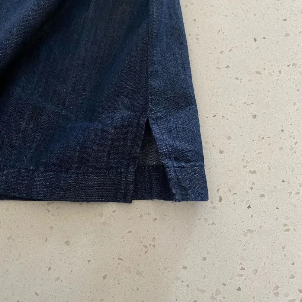 Allison Daily Size 14 Denim Zip Up Chambray Denim Shirt - Picture 9 of 10